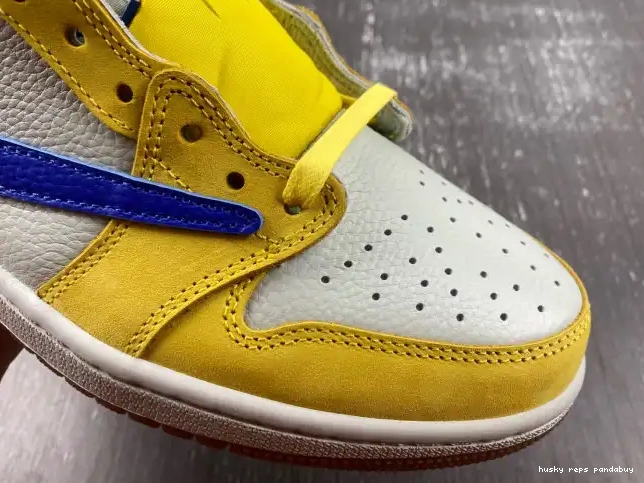 Cheap Husky Low Travis x 1 Air Jordan OG Canary DZ4137-700 Scott 0513